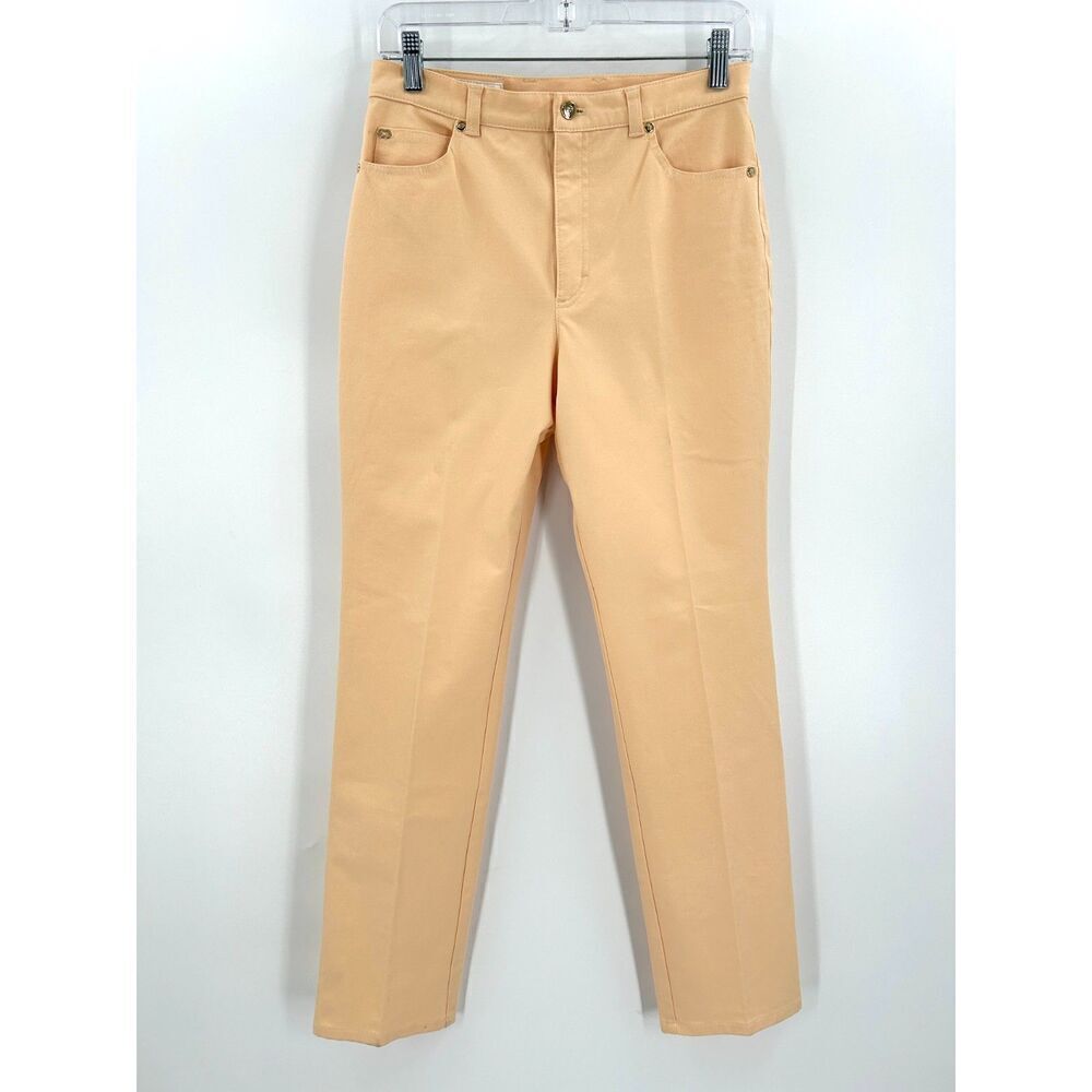 ESCADA *Flawed* Marigold Yellow High Rise Slim Straight Leg Pants Size EU 38